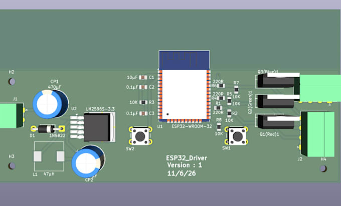 design esp32 pcb, iot hardware, circuit design, schematic, pcb layout and gerber