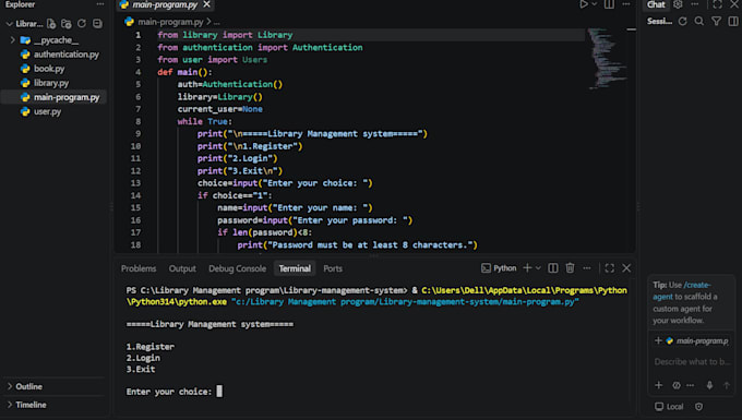 fix bugs and errors, modify or make a python backend code