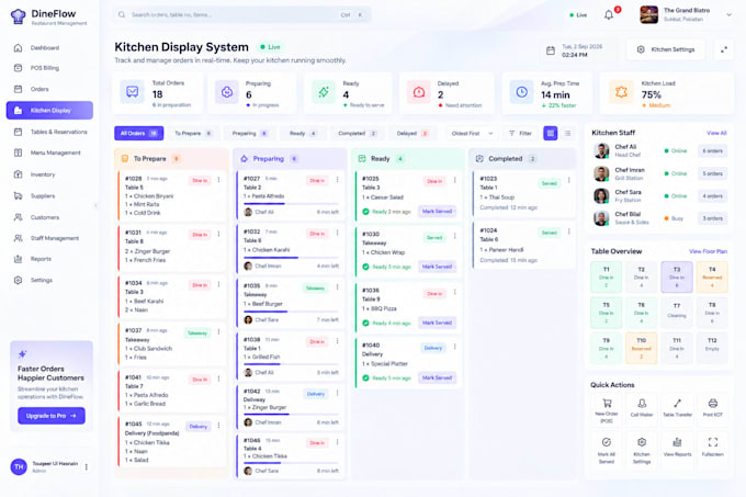 build a custom restaurant pos system with dashboard