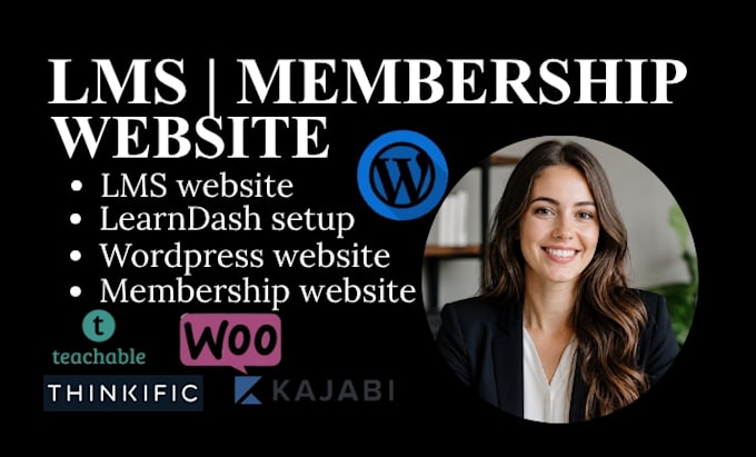 build membership, lms website on wordpress kajabi teachable thinkific