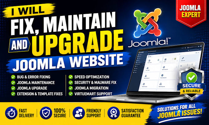 fix maintain and upgrade joomla website