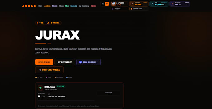 custom websites for gaming communities and bussines