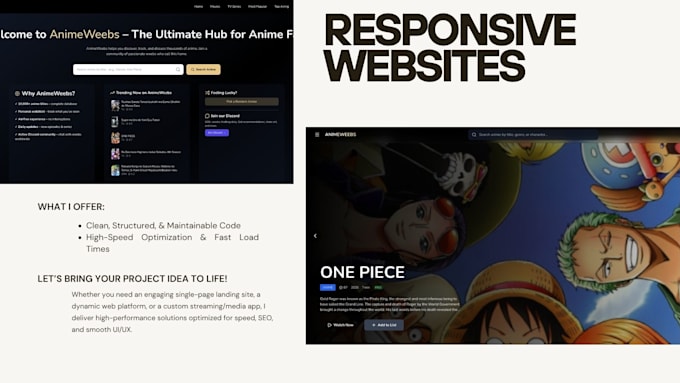 develop a responsive react web application with seo