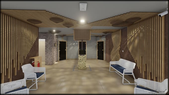 create 3d spa beauty salon interior design with photorealistic rendering