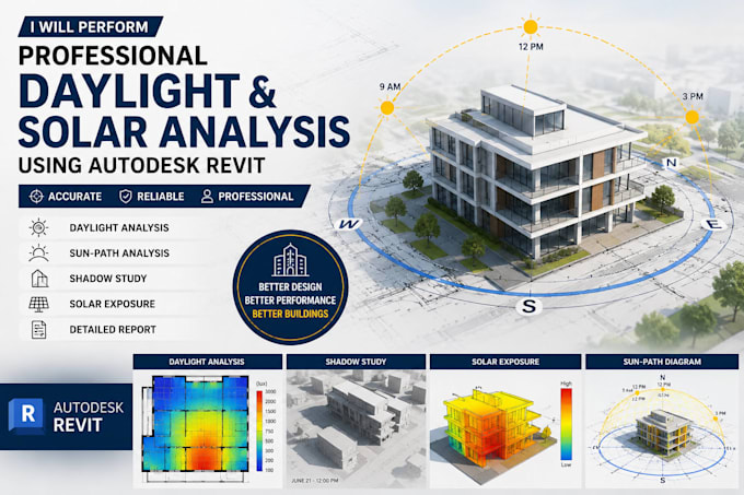 perform professional daylight and solar analysis using autodesk revit, pr