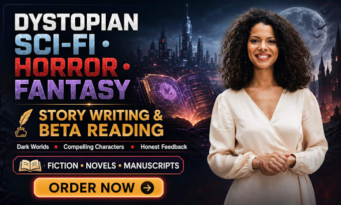 write design dystopian sci fi horror fantasy stories and beta read your novel