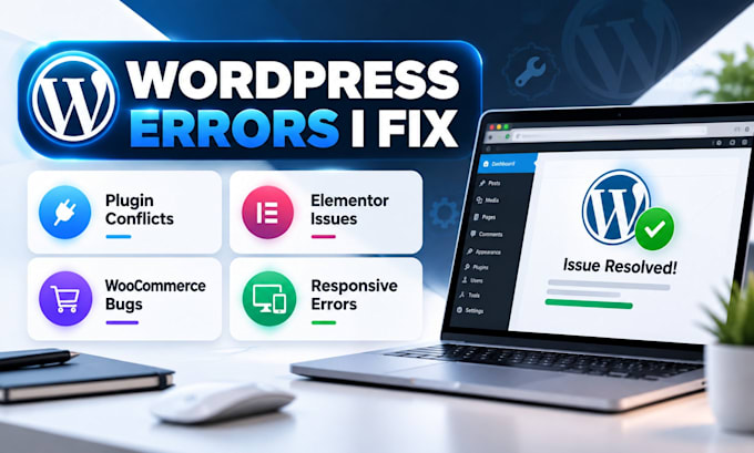 fix wordpress errors, bugs, elementor and woocommerce issues