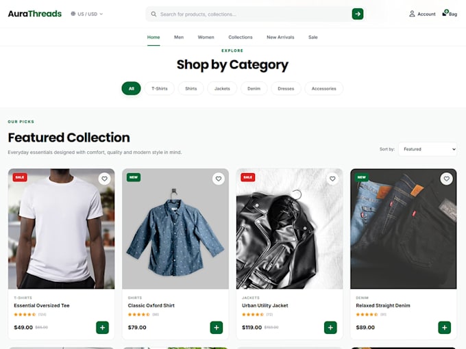 design a professional web store for your business