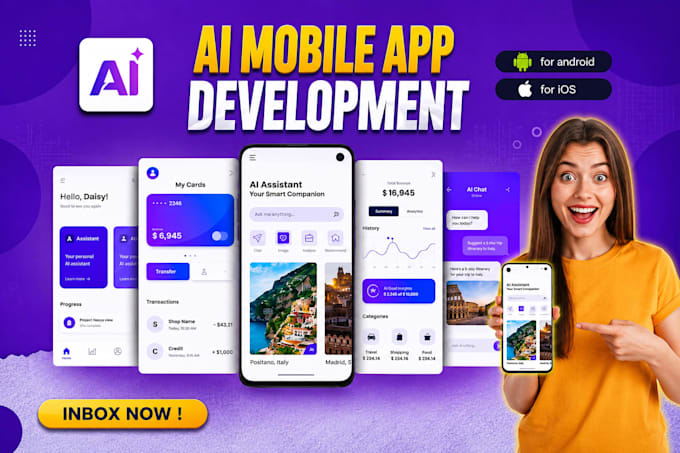 develop ai mobile app, ai integration ios app, android app, mobile app developer