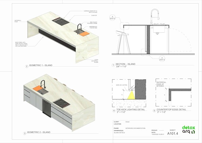 provide kitchen cabinetry 3d and shop drawings