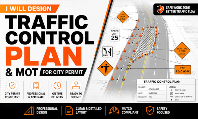 design traffic control plan and mot for city permit