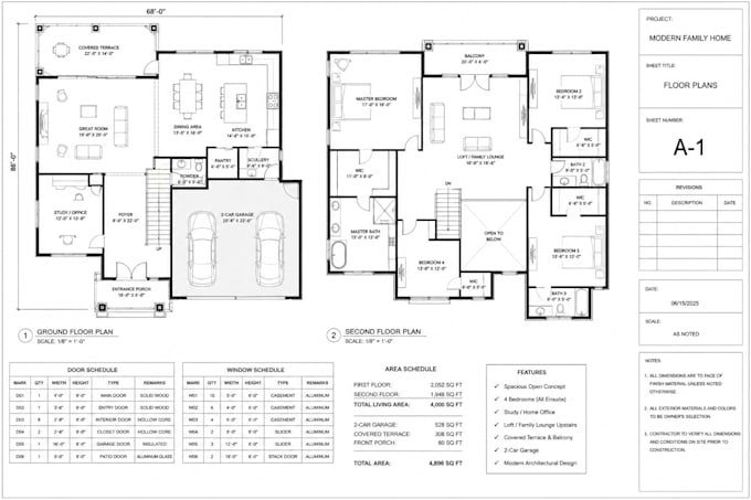 draw hvac adu deck landscape basement garage