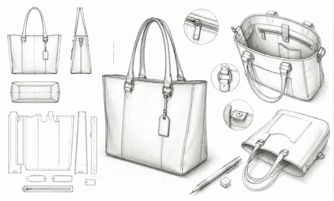 be your digital bag sewing pattern, leather bag, backpack tech pack, paper bag