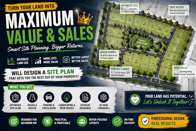design a site plan that maximizes land value and sales