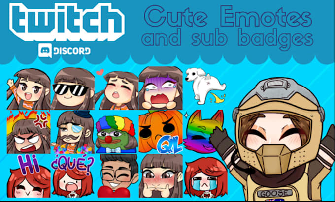 create cute and professional twitch emotes