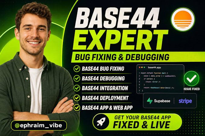 base44 expert base44 bug fixing base44 debugging base 44 deployment base44 app