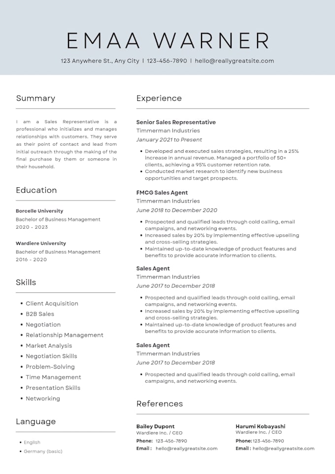 design a professional ats friendly resume CV