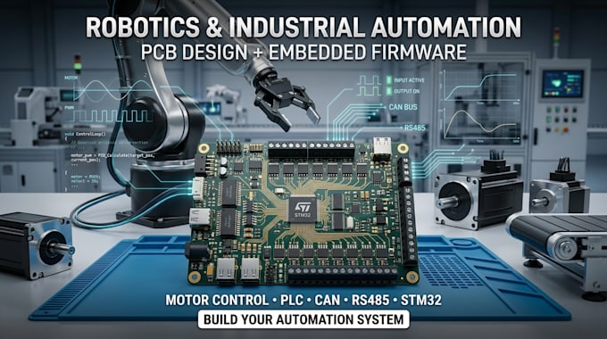 design robotics and industrial automation pcb with embedded