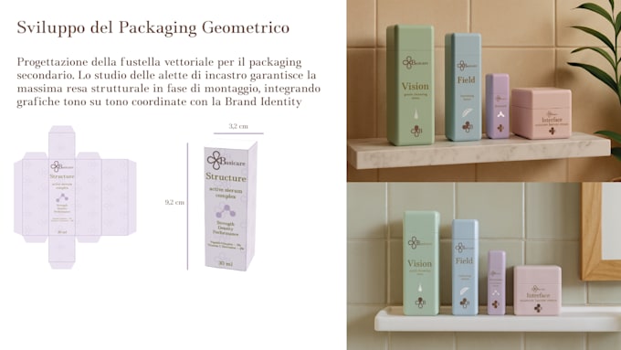 design cosmetic packaging and technical vector dielines