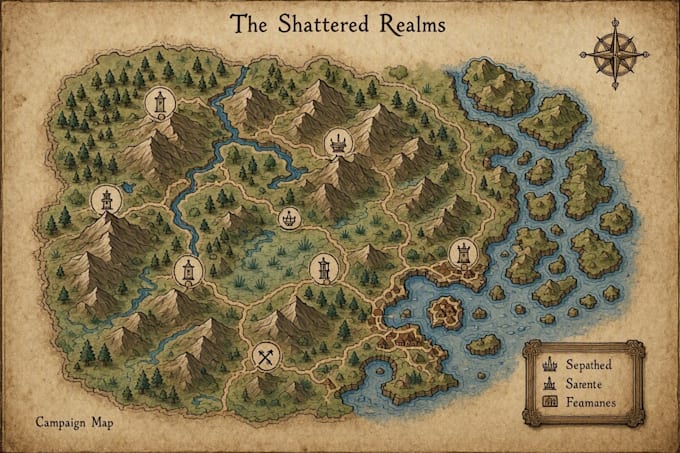 create epic fantasy maps with detailed landscapes and regions