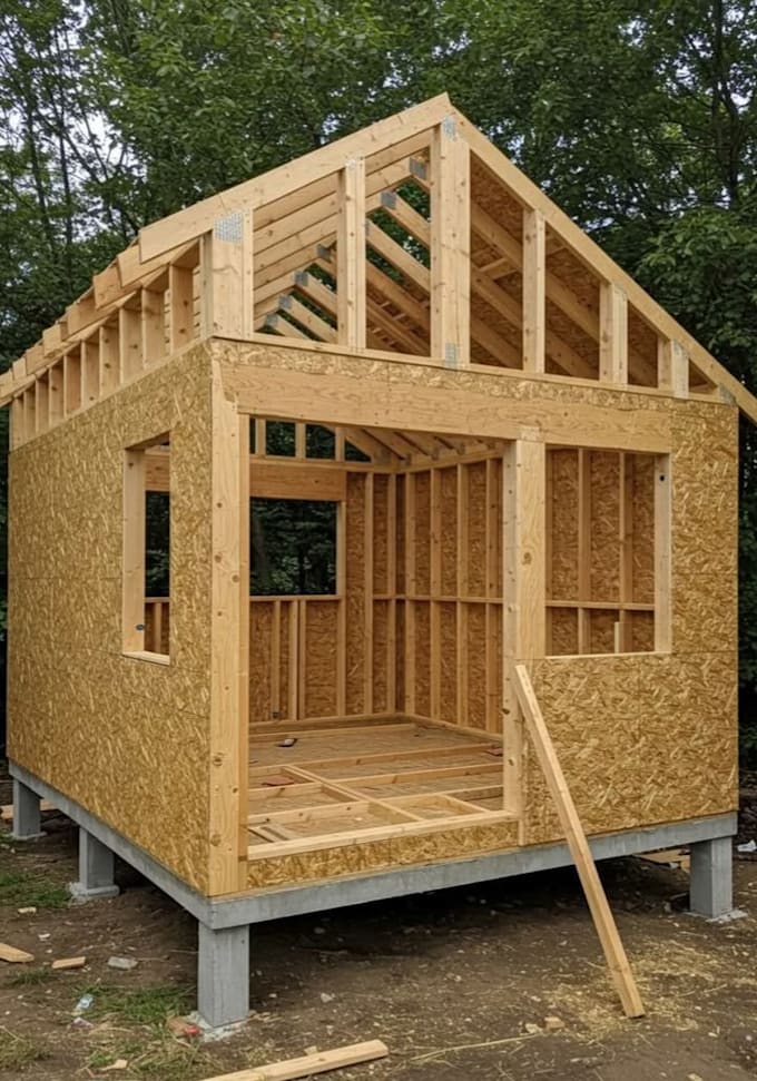 model wood timber architectural framing structures in sketchup 3d