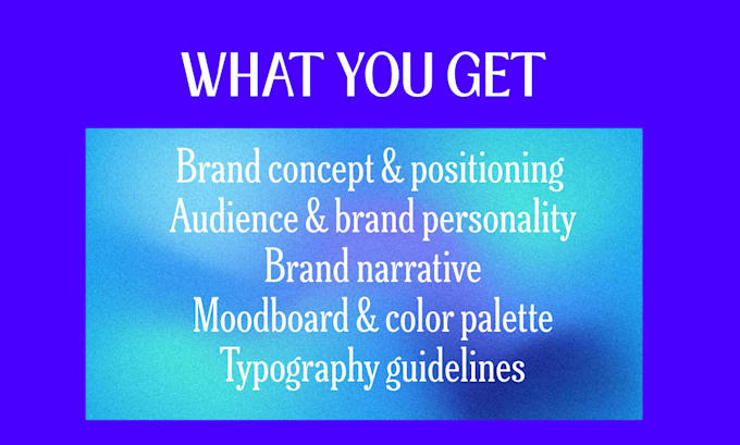 create your artist brand identity guide and visual direction