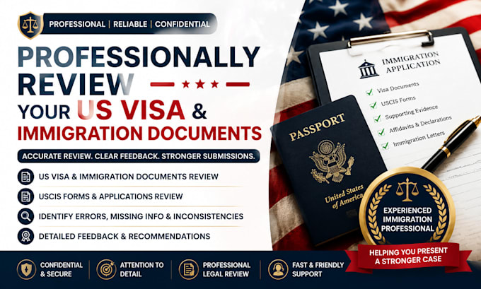 professionally review your US visa and immigration documents