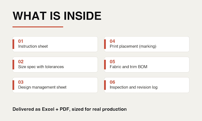 create a tech pack and sewing spec sheet for your apparel brand