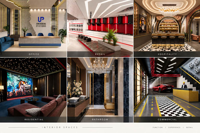 do interior design and realistic 3d rendering