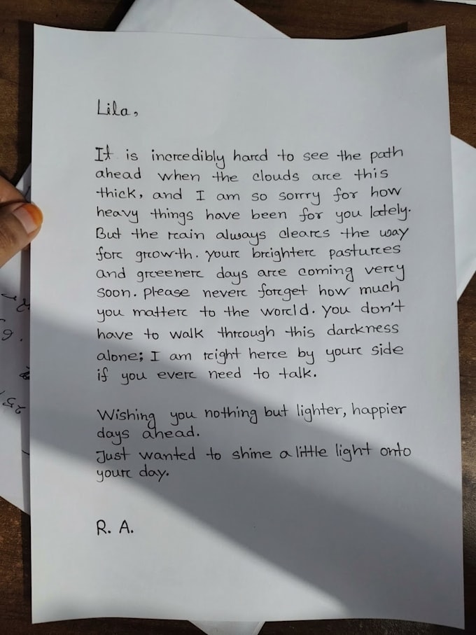 write handwritten letters and custom notes