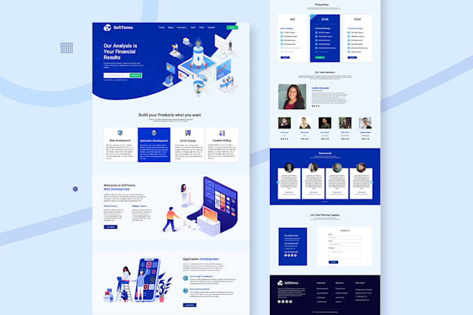 develop a modern and responsive full stack web application