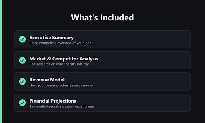 write your business plan and pitch deck