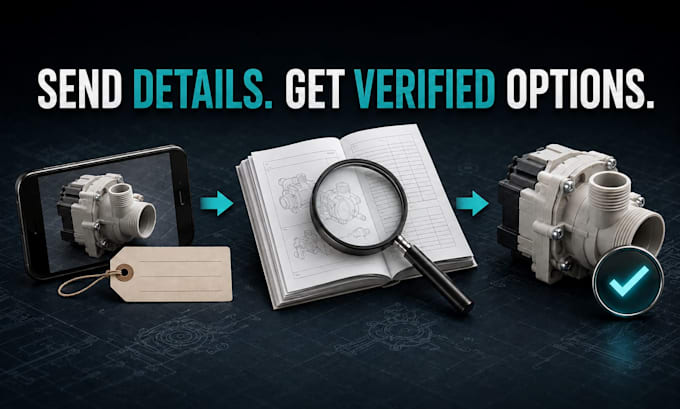 find and verify replacement parts for appliances, vehicles, and equipment