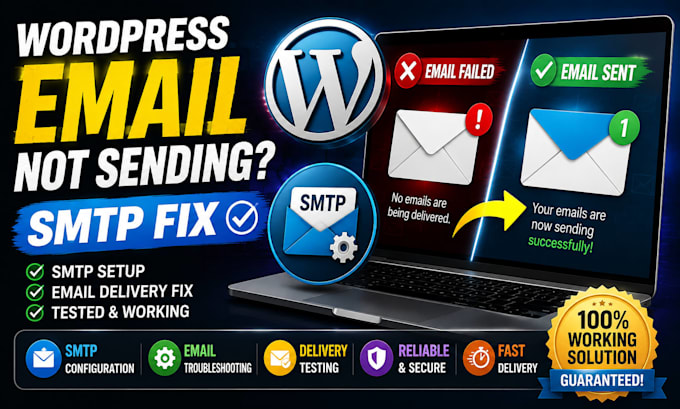 fix wordpress email not sending with SMTP setup