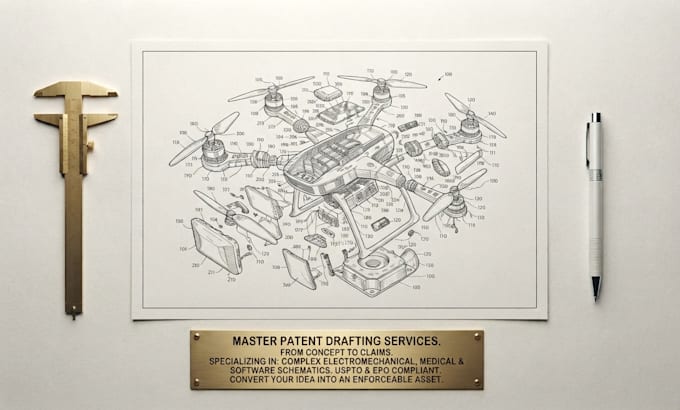 create uspto patent drawings, patent figures and technical illustrations