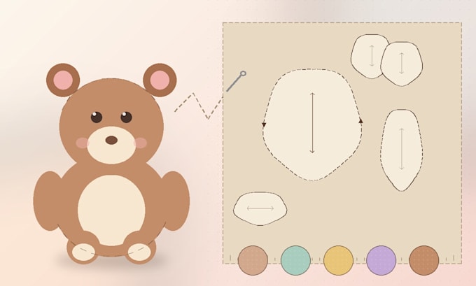 create custom plush sewing pattern, plush reference sheet and tech pack