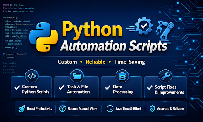build custom python automation scripts, workflow automation and api integrations