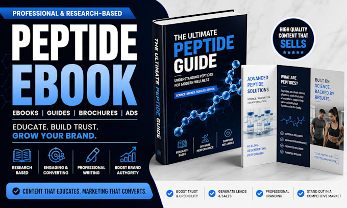 create peptide ebook, peptide guide and brochure, peptide lead magnet
