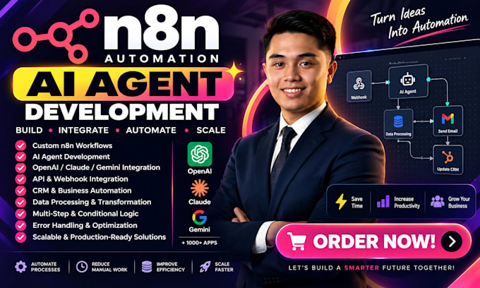 n8n automation build n8n workflow, ai automation, n8n ai agent development