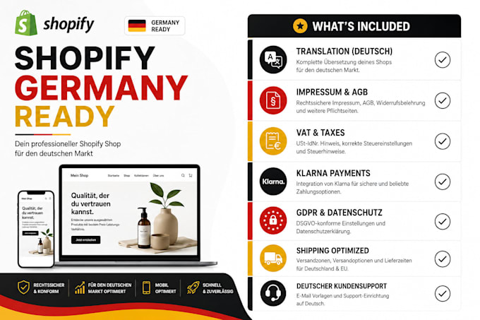 setup shopify store and localize it for germany dach market
