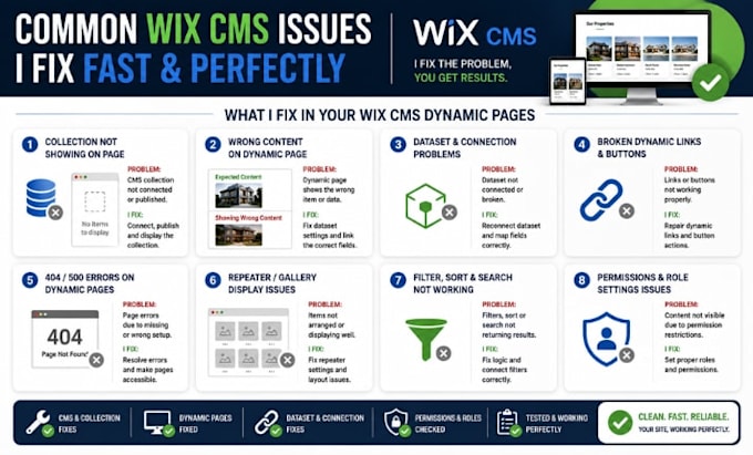 fix wix cms dynamic pages collection issues