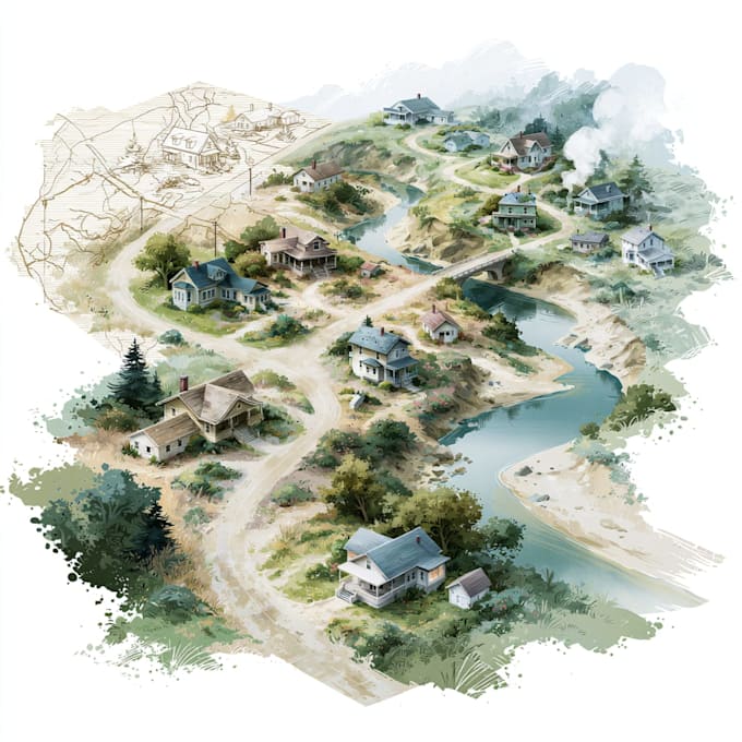 design map illustration drawing