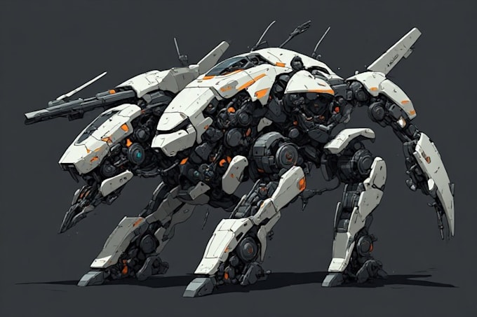 draw or design mechs robots concepts