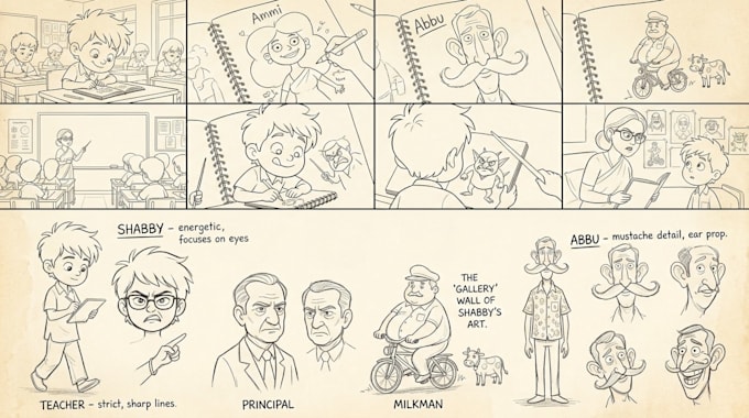 create characters and storyboards using ai