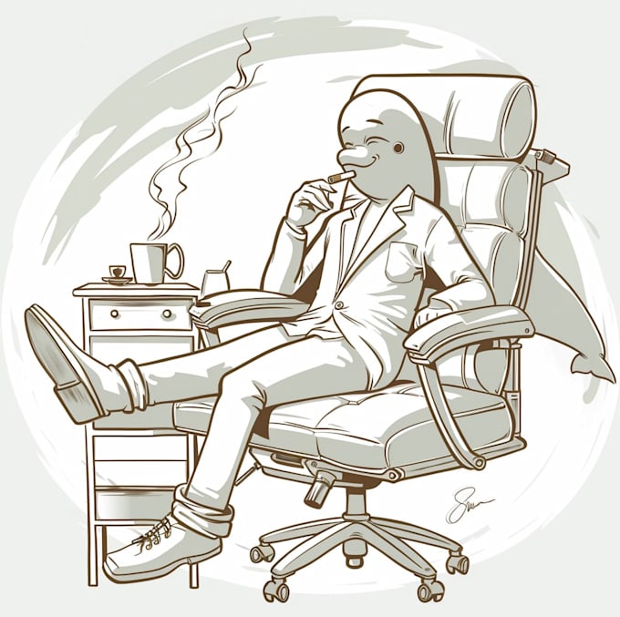 draw a line art illustration