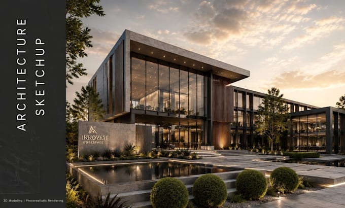 do 3d redering architecture, photorealistic architectural rendering setup