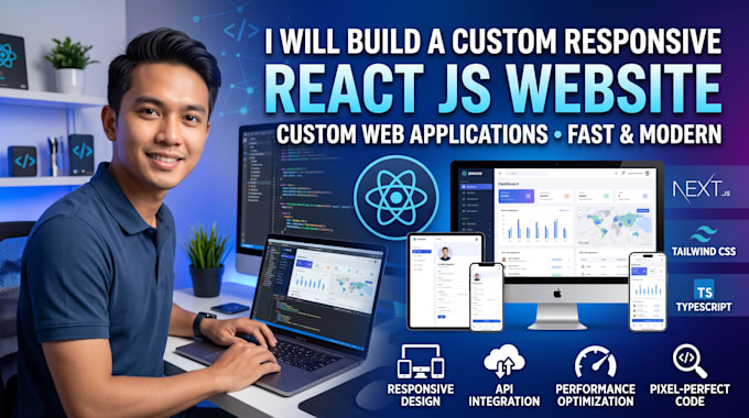 develop a modern react js website