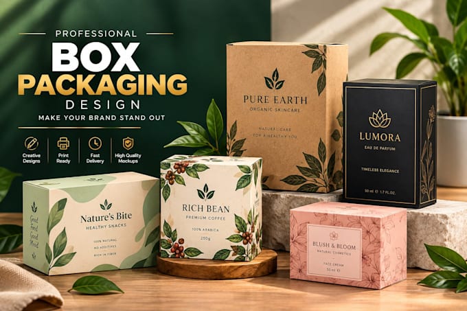 design professional product packaging, box, label and pouch