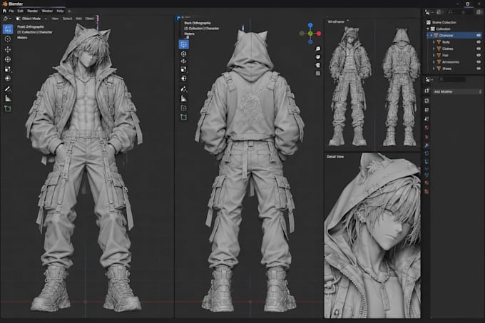create vrchat avatar, anime avatar, furry avatar and vrc character model