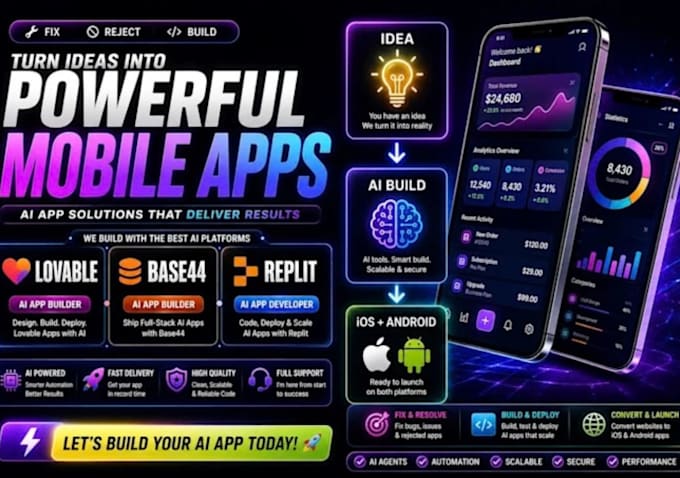 fix lovable ai base44 debug base44 replit vibe coding lovable to android IOS app